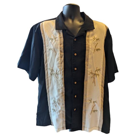 Batik Bay Hawaiian Shirt Mens XL Short Sleeve Tropical Vacation Palm Tree Resort - Picture 8 of 16